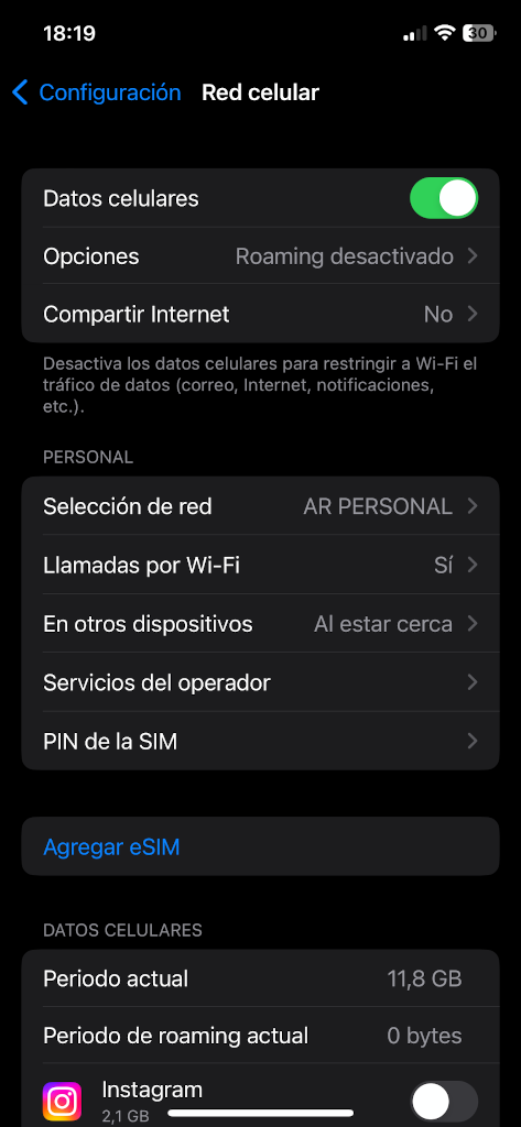 Dispositivo iOS Apple compatible con eSIM