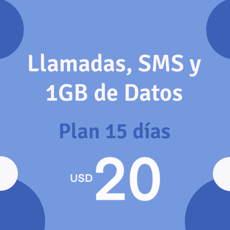 Llamadas, SMSs y 1 giga de datos a máxima velocidad