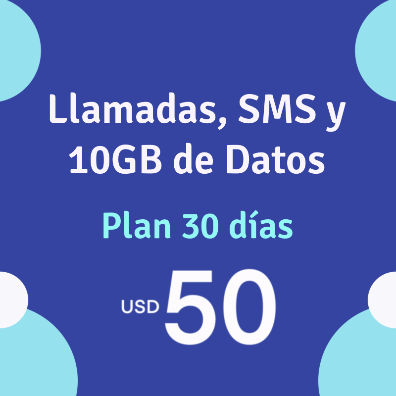 Llamadas, SMSs y 10 gigas de datos a máxima velocidad