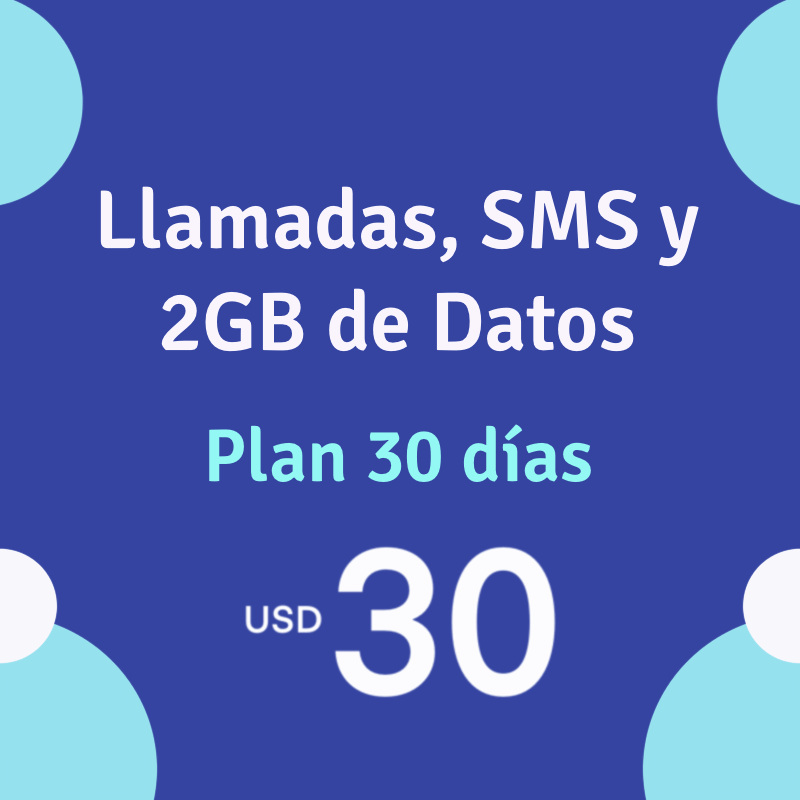 Llamadas, SMSs y 2 giga de datos a máxima velocidad