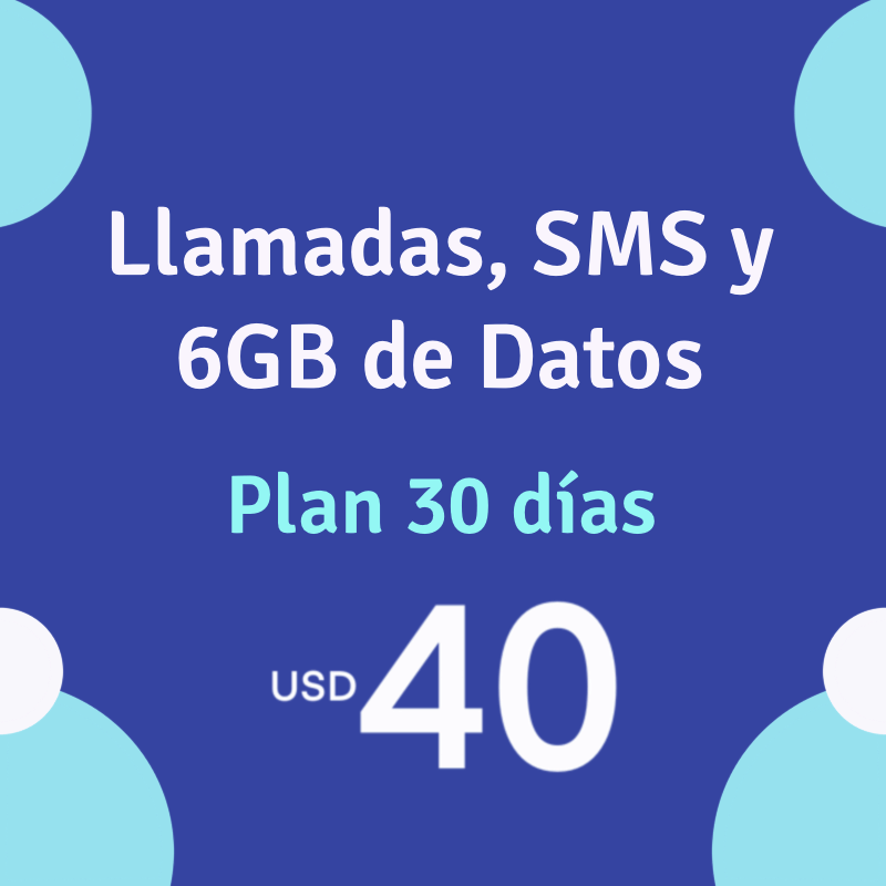 Llamadas, SMSs y 6 gigas de datos a máxima velocidad