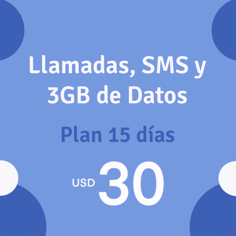 Llamadas, SMSs y 3 gigas de datos a máxima velocidad